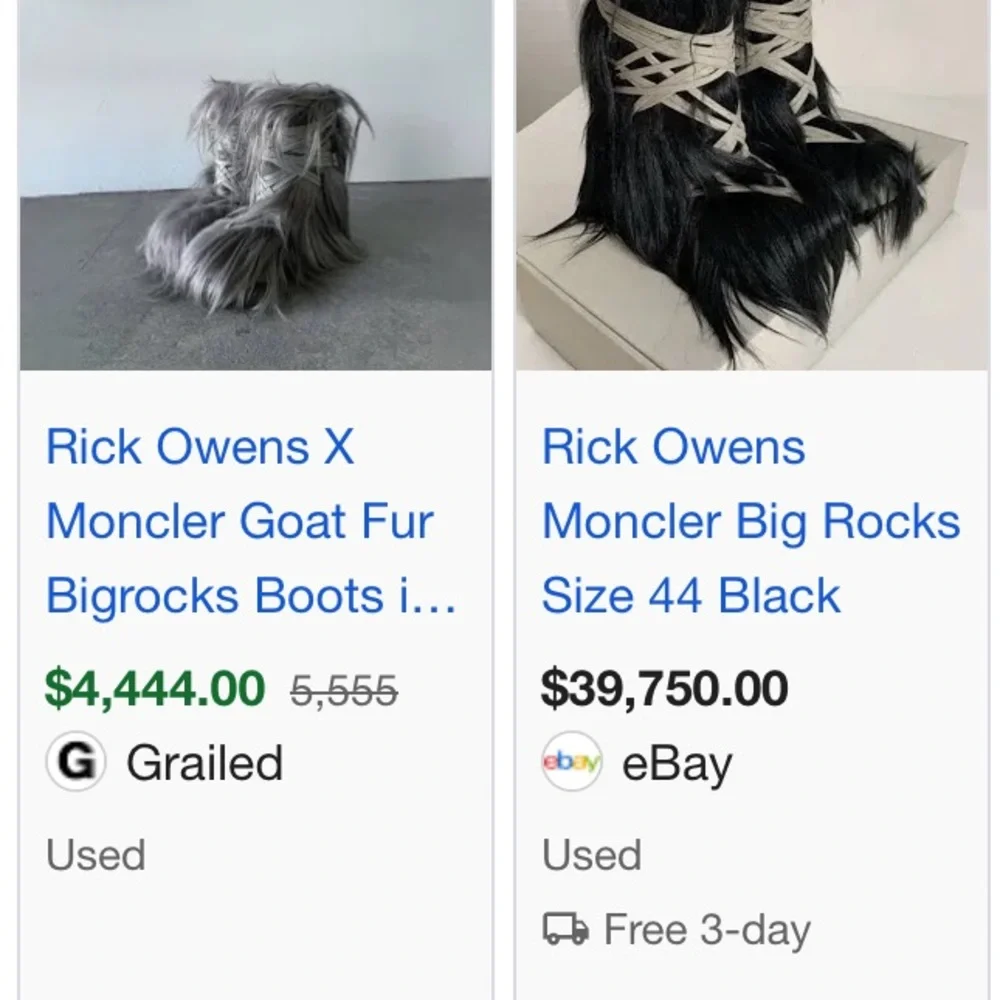 New: Vintage 90’s Yeti Goat Hair and Wool Boots. Size 41